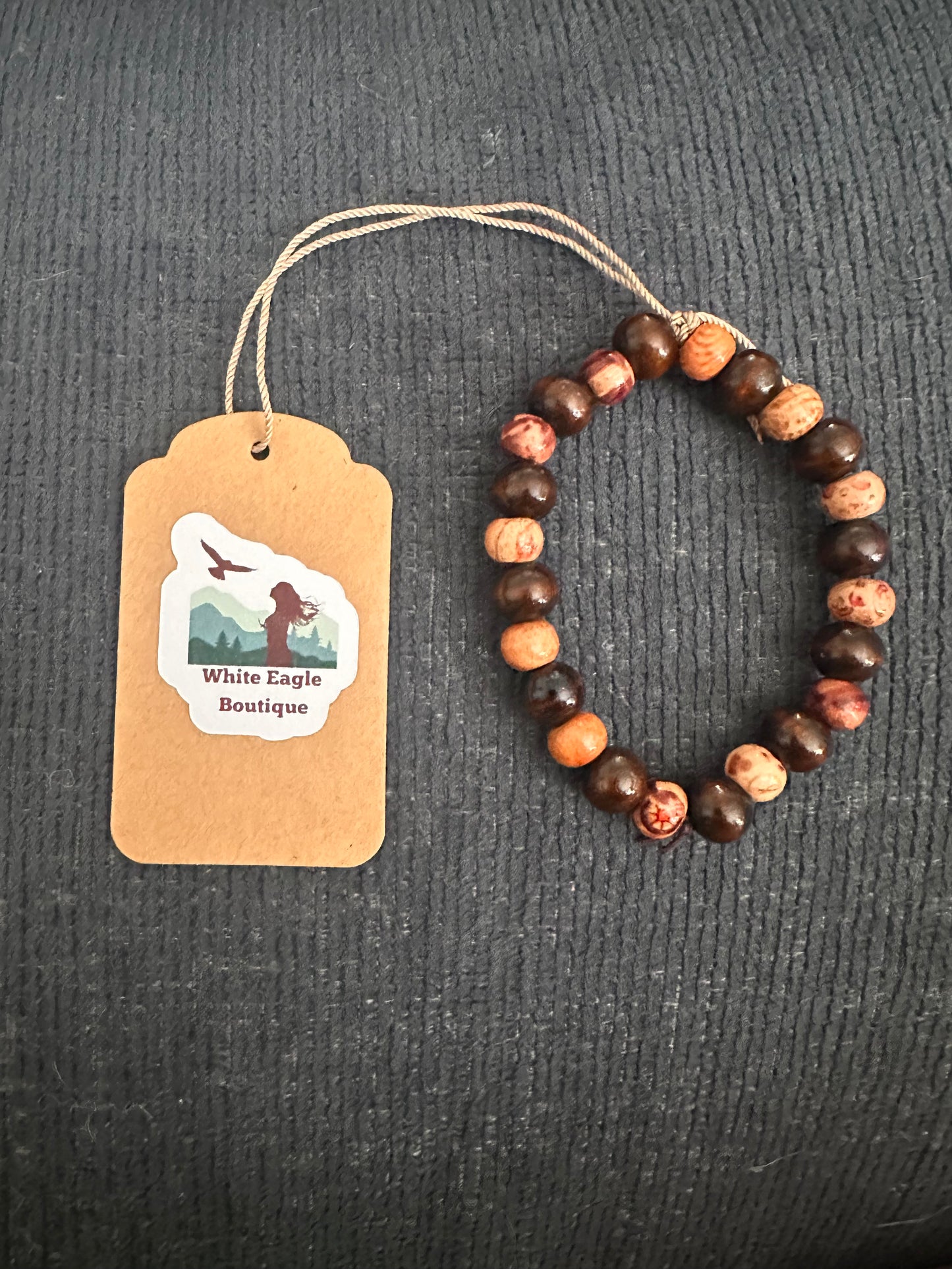 Hand Strung Wooden Beaded Bracelet