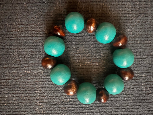 Hand Strung Wooden Beaded Bracelet
