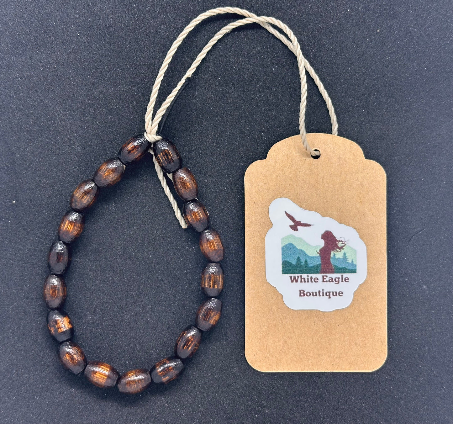 Hand Strung Wooden Beaded Stretch Bracelets