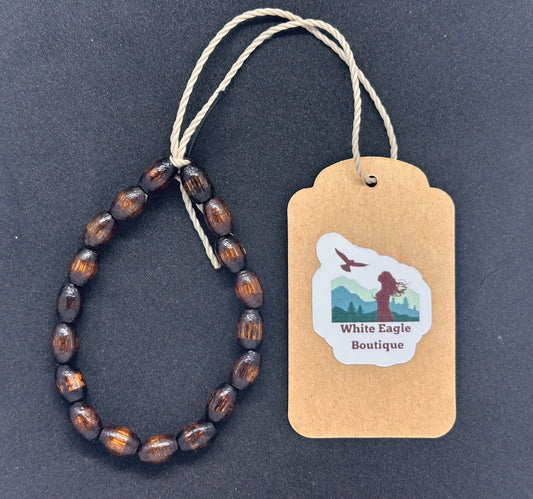 Hand Strung Wooden Beaded Stretch Bracelets