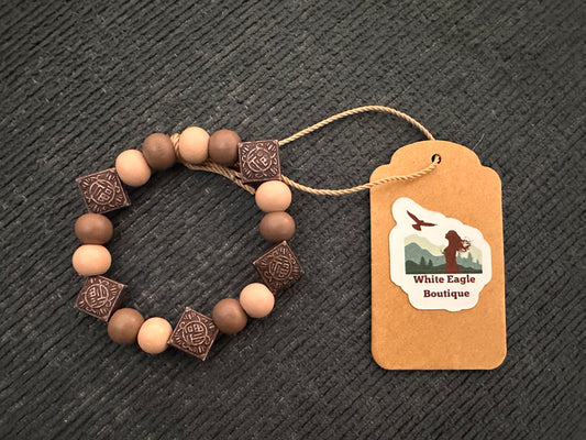 Hand Strung Wooden Beaded Bracelet