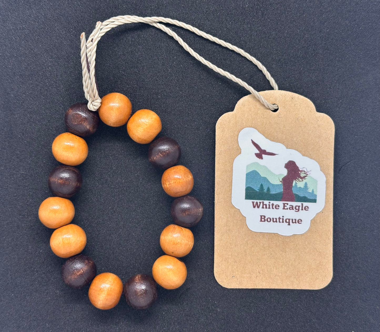 Hand Strung Wooden Beaded Bracelet