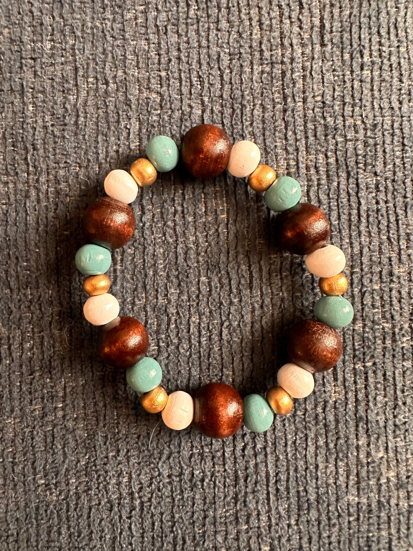Hand Strung Wooden Beaded Bracelet