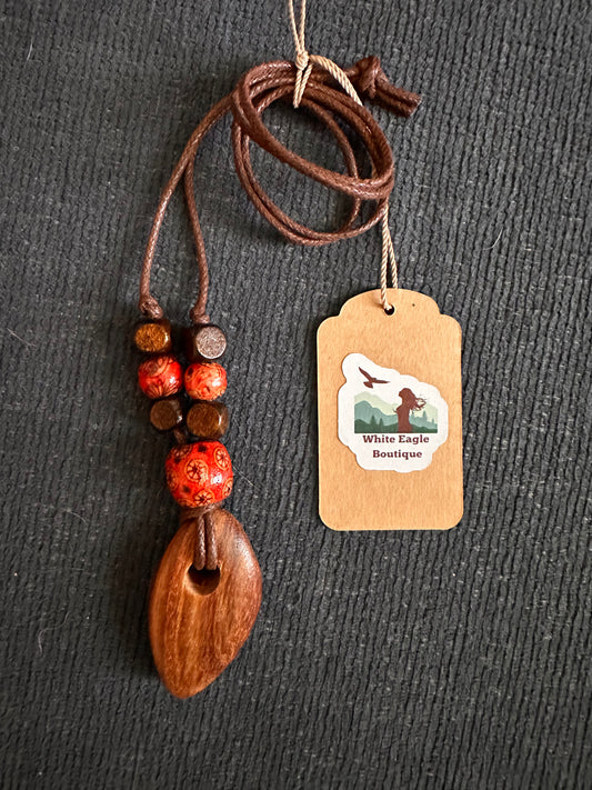 Hand Strung Wooden Beaded Necklace