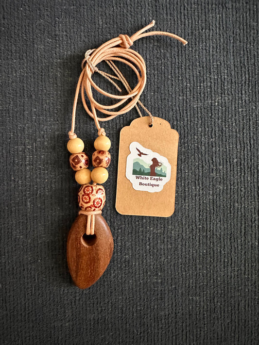 Hand Strung Wooden Beaded Necklace