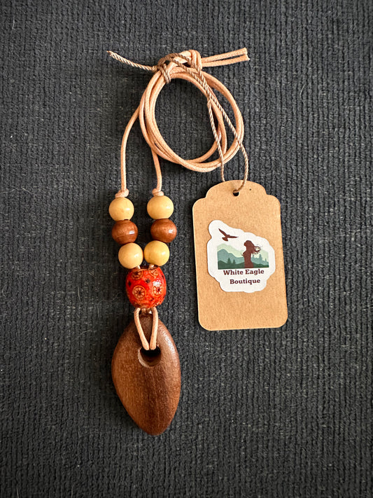 Hand Strung Wooden Beaded Necklace