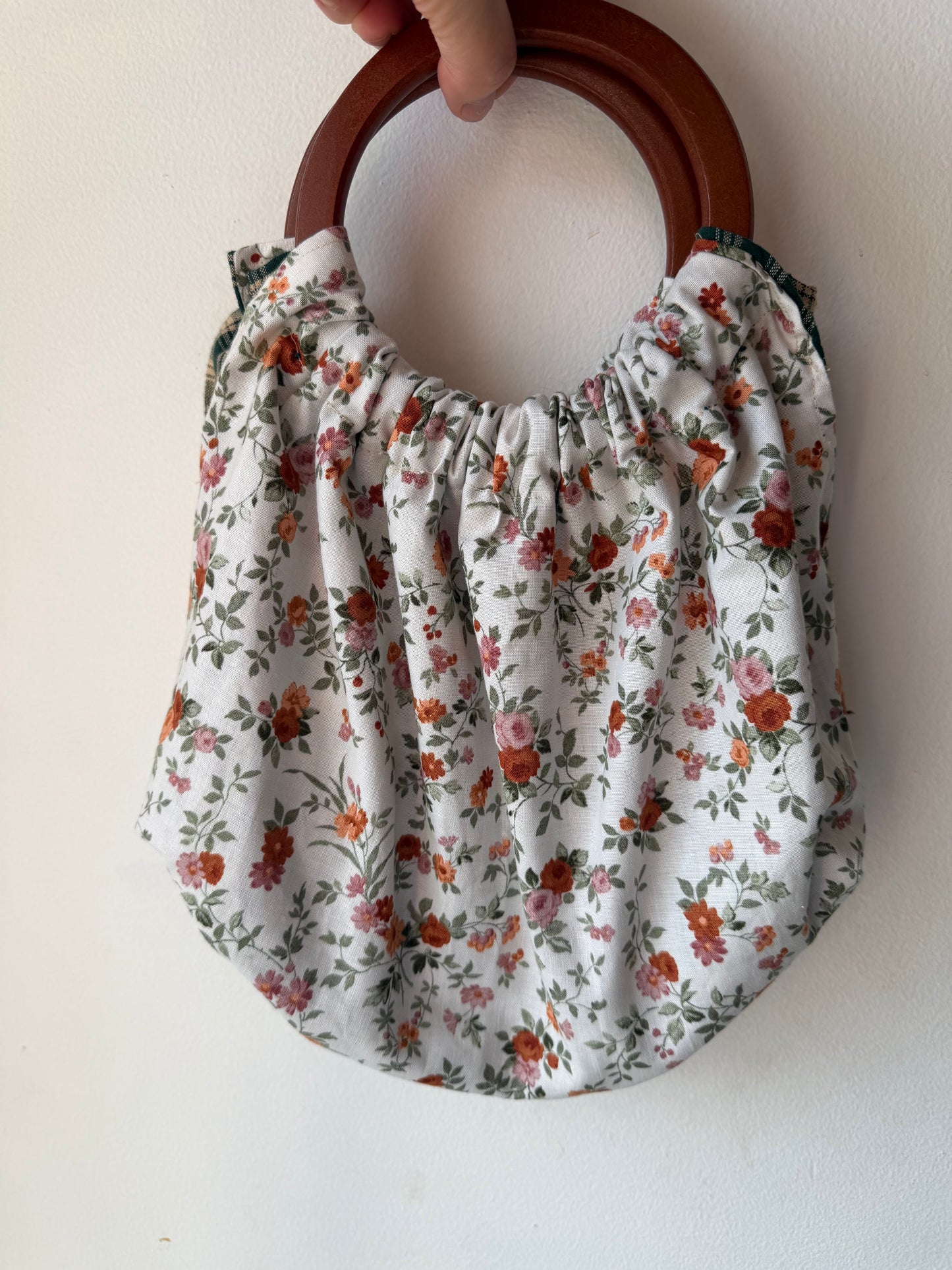 Wooden Handle Handbag