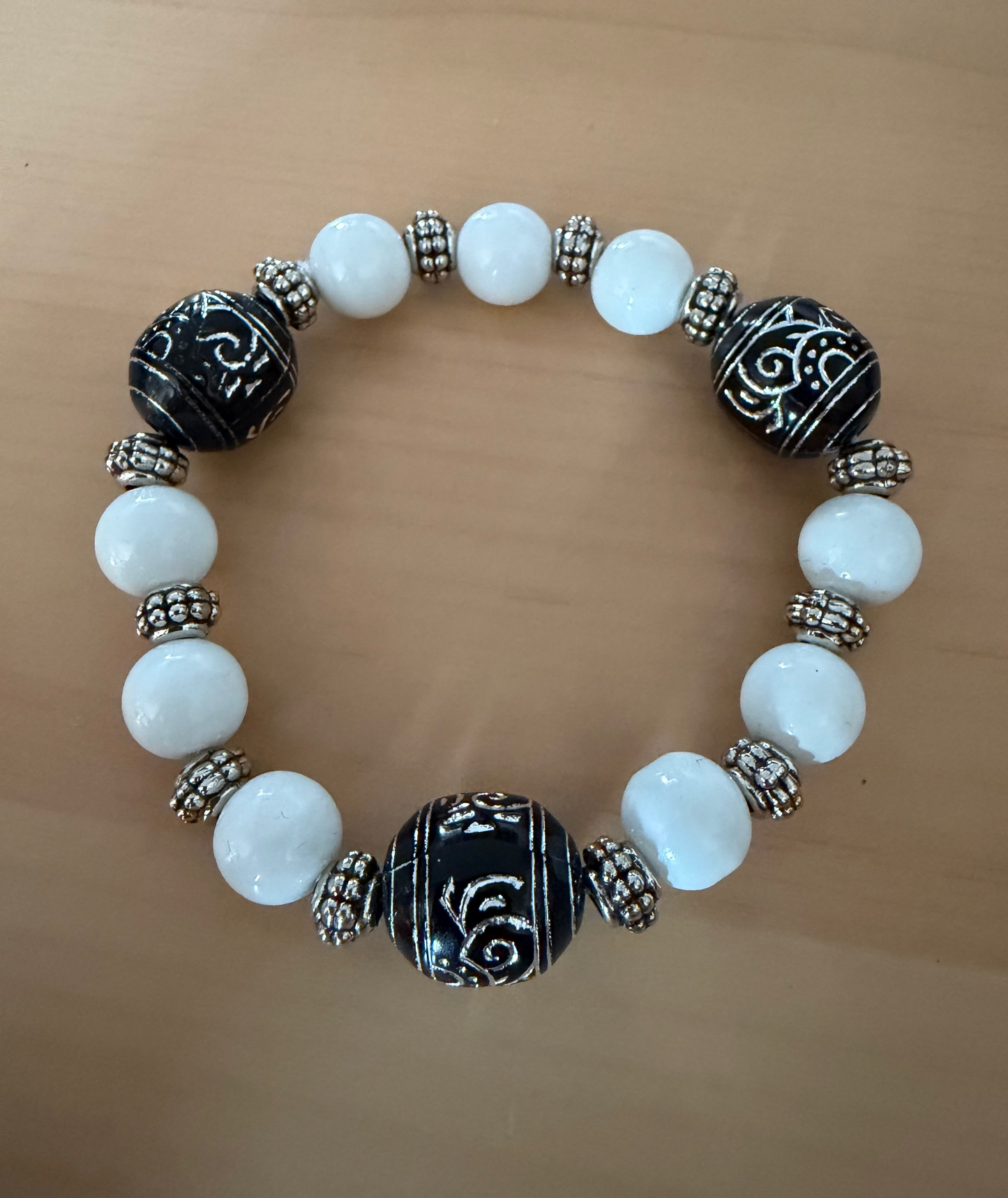 Hand Strung Glass Beaded Bracelet