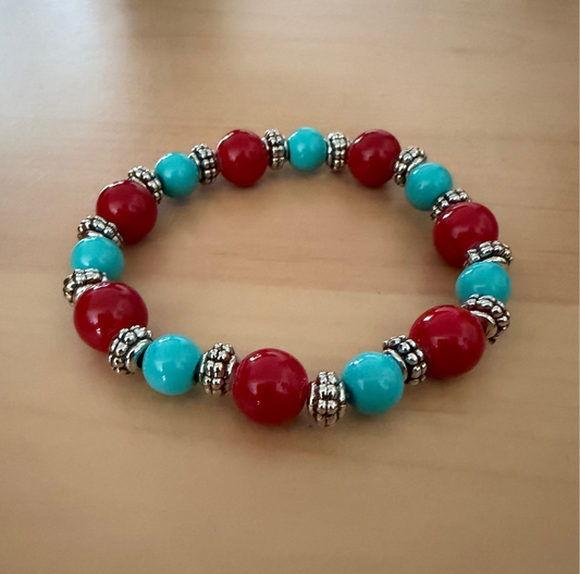 Hand Strung Glass Beaded Bracelet