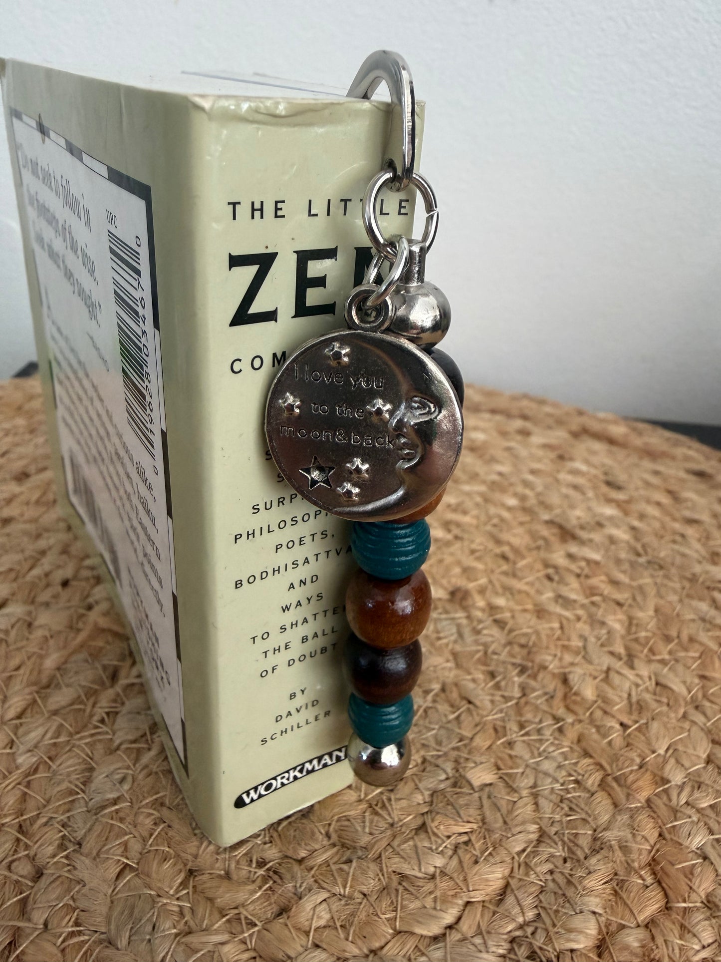 Love You To The Moon And Back Wooden Beaded Bookmark