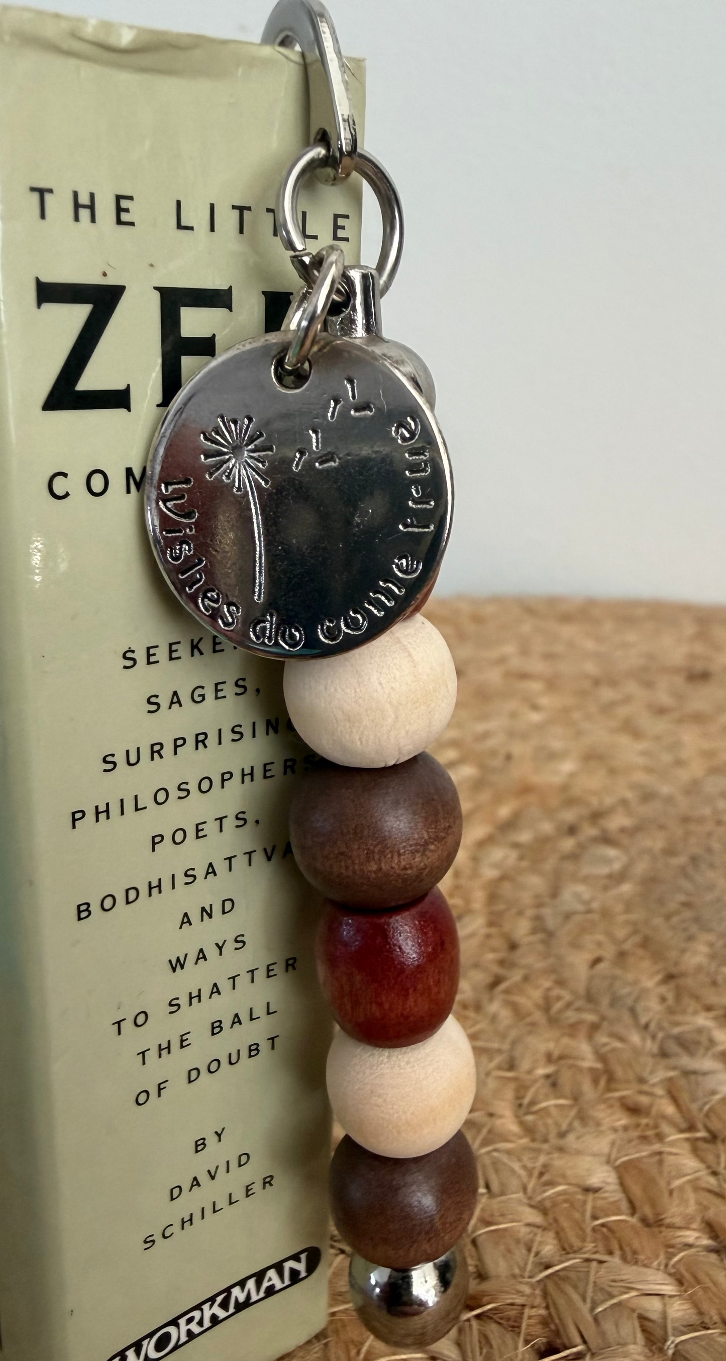Wishes Do Come True Wooden Beaded Bookmark