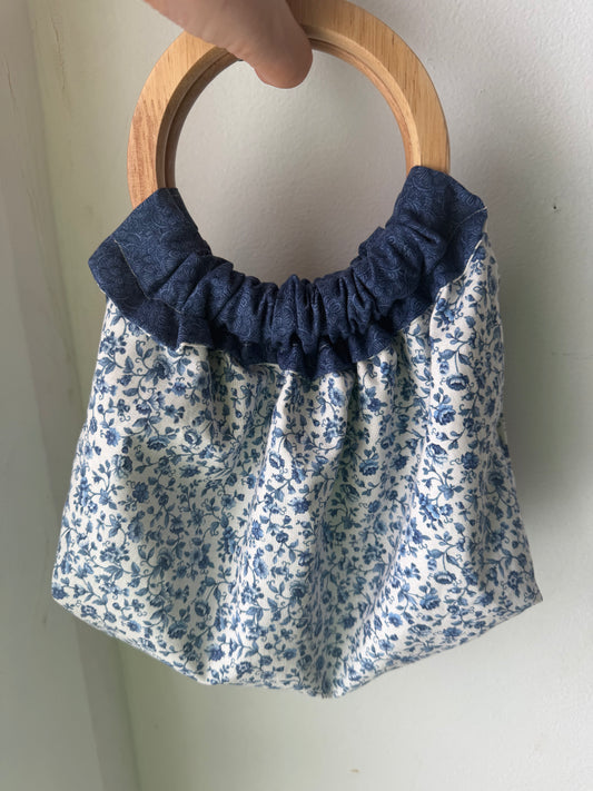 Wooden Handle Handbag
