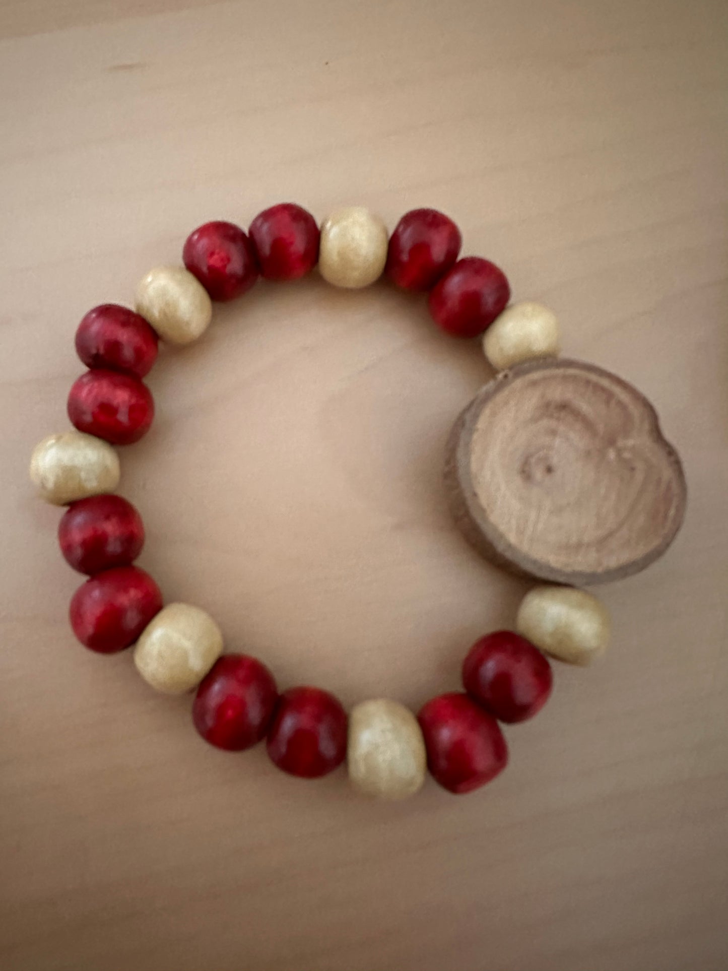 Hand Strung Wooden Stretch Bracelet