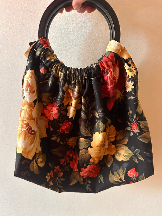 Wooden Handle Handbag