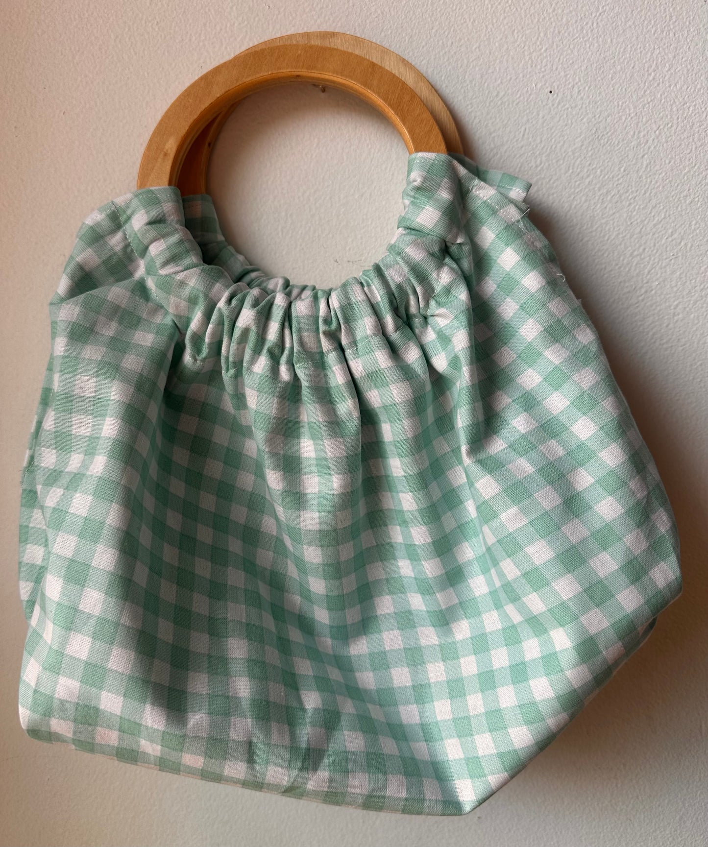 Wooden Handle Handbag