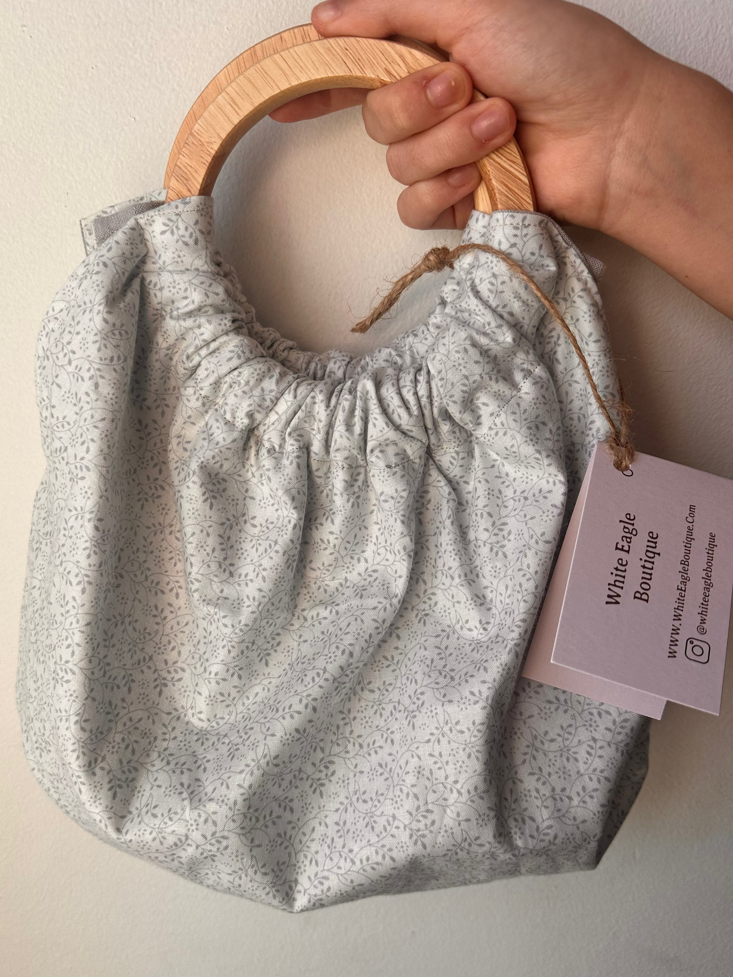 Wooden Handle Handbag